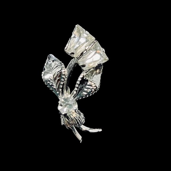 Star Art Sterling Silver Rhinestone Necklace And Screw Back Earrings Set (5120) - Picture 11 of 13